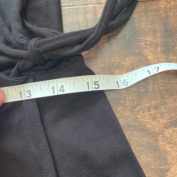 Old Navy Black Midi Wrap Dress - Picture 6 of 7